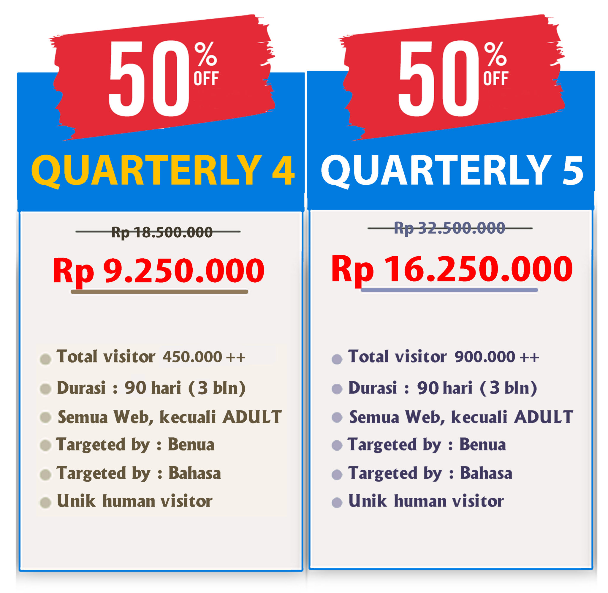 Paket menaikkan visitor web quarterly 4-5 - Web Developer 